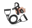 Combo of Hand Grip Strenghner (5-60Kg) and Dual Resistance Bands